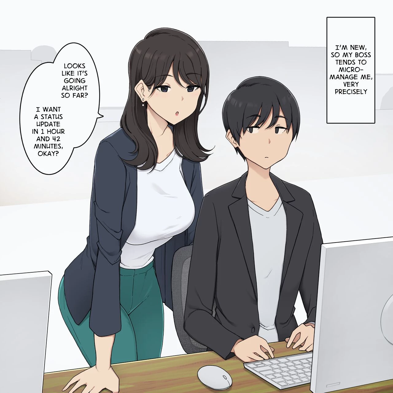 My Cool, Large-Chested Boss Keeps Me On a Strict Schedule | Reitetsu Kyonyuu Onna Joushi ni Tetteiteki ni Schedule Kanri sareru Hanashi porn comic picture 1