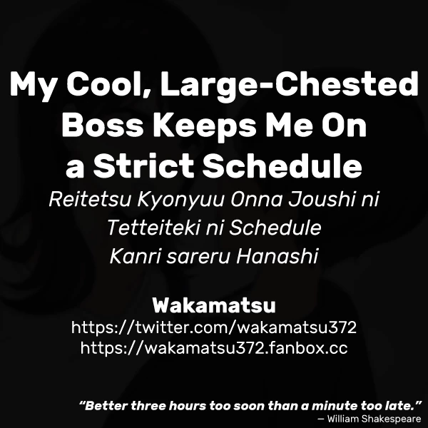 My Cool, Large-Chested Boss Keeps Me On a Strict Schedule | Reitetsu Kyonyuu Onna Joushi ni Tetteiteki ni Schedule Kanri sareru Hanashi porn comic picture 11