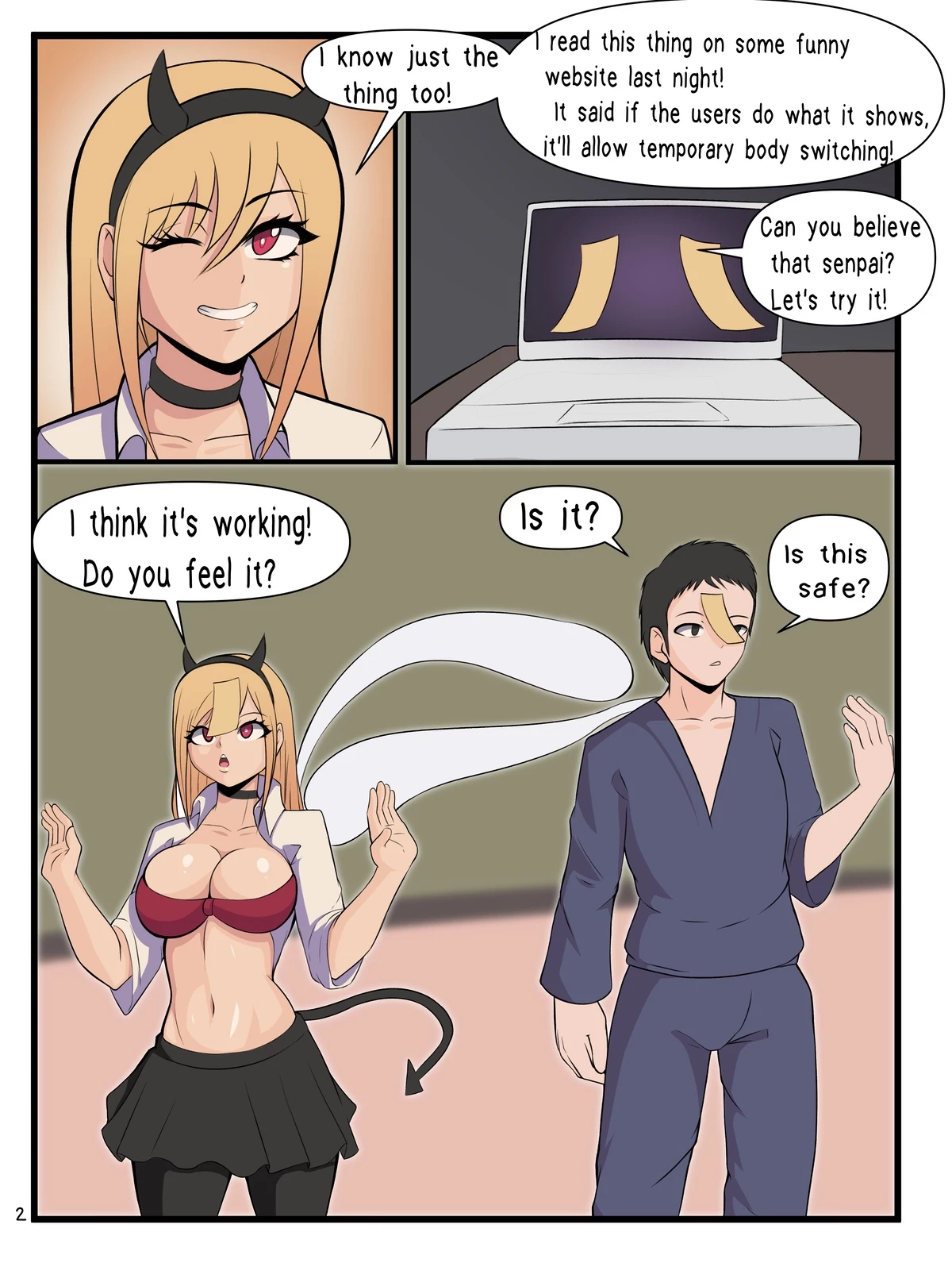 My dress-up switch-up porn comic picture 3