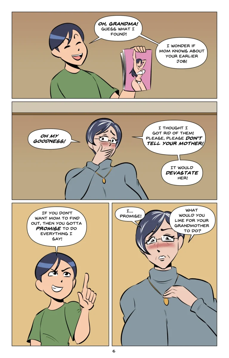 My Granny? The Former Sexy Star?! porn comic picture 7