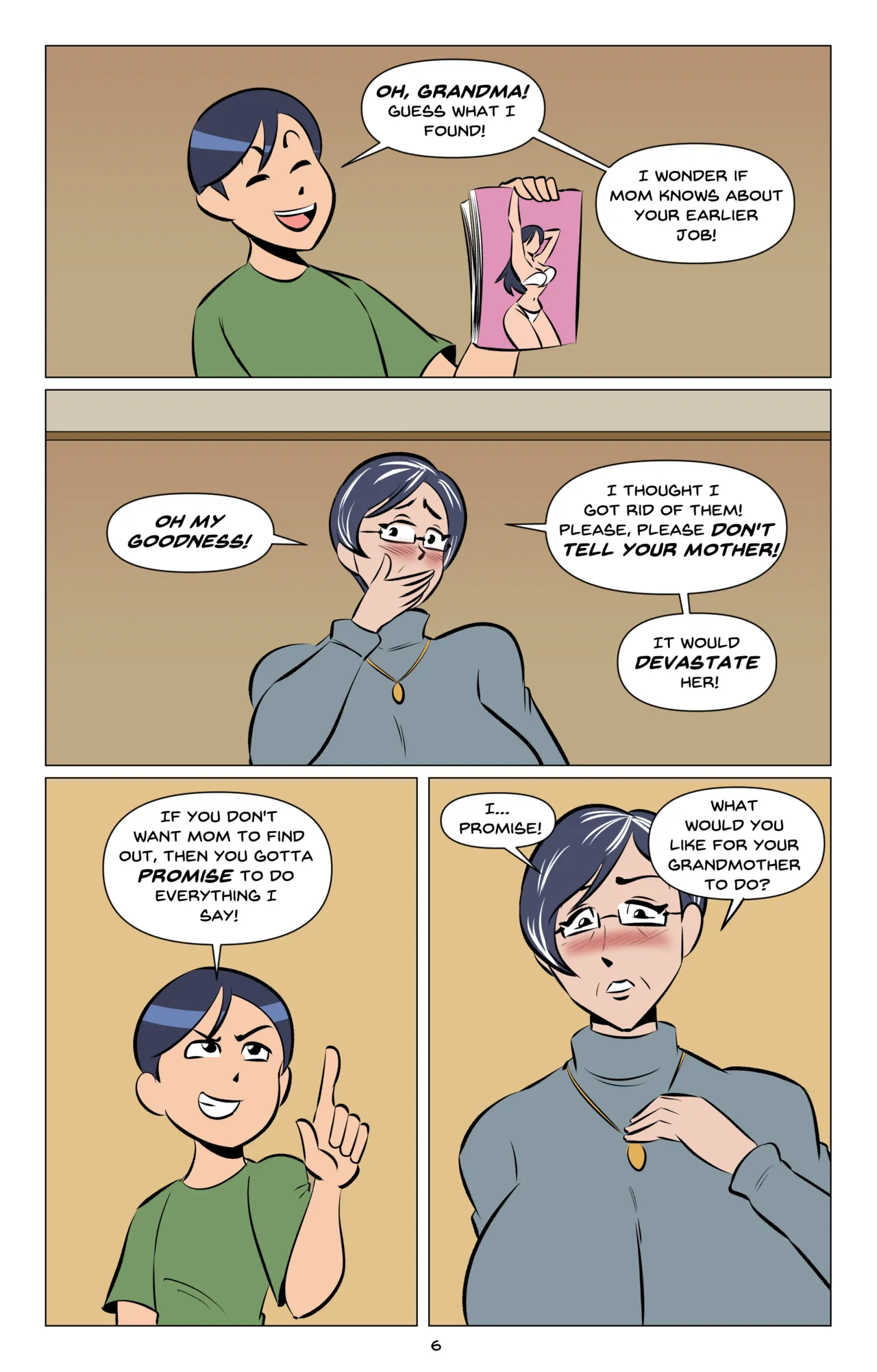 My Granny? The Former Sexy Star?! porn comic picture 7