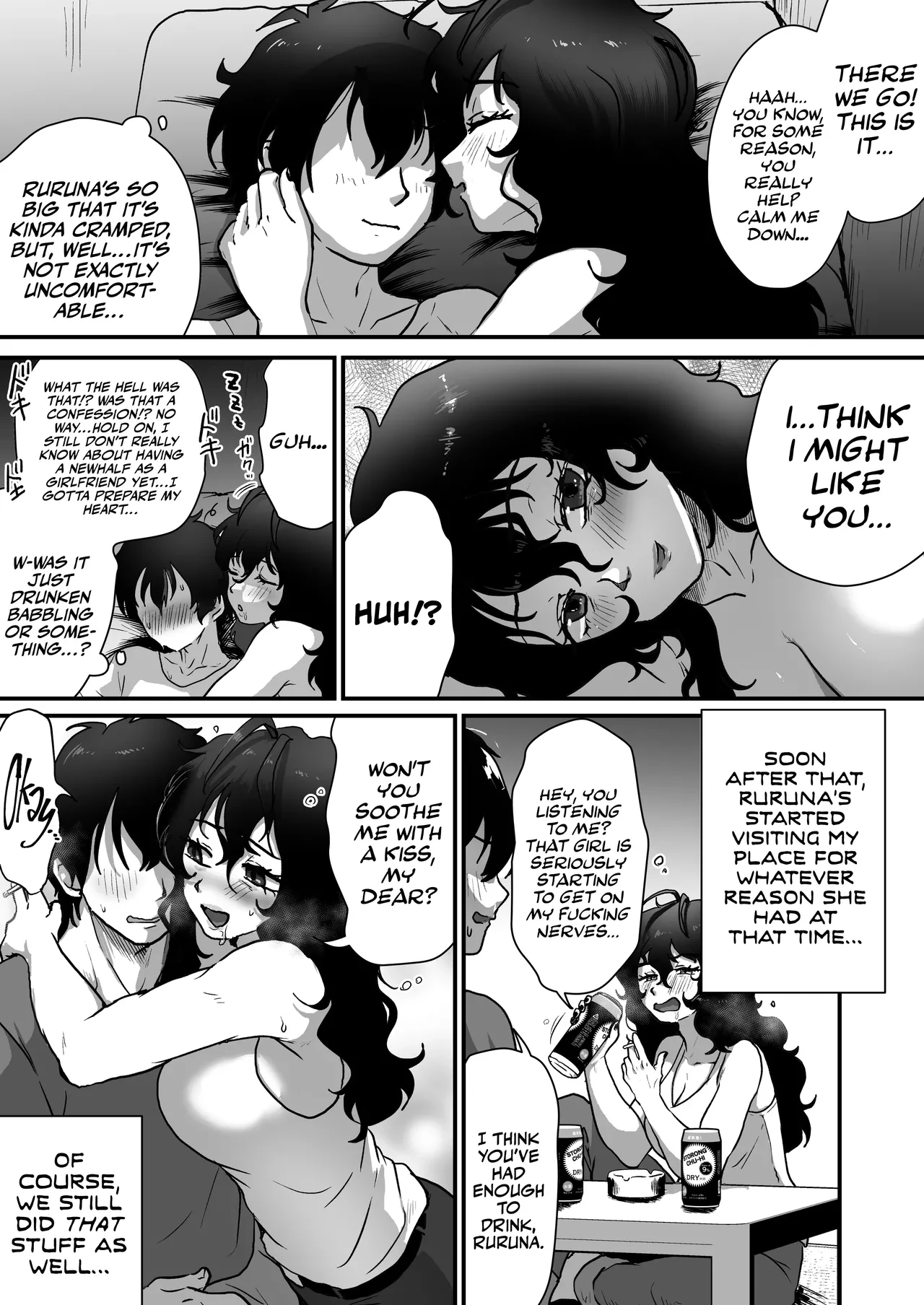 My Next Door Neighbour Is a 40-something Gloomy Newhalf... | Tonari no Downer-kei Arafour Newhalf porn comic picture 22