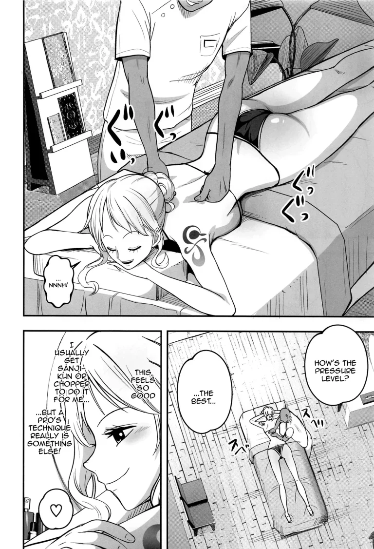 Nami-san, How Would You Like An Oil Massage After Your Bath? | Nami-san Ofuro no Ato ni Oil Massage wa Ikaga? porn comic picture 5