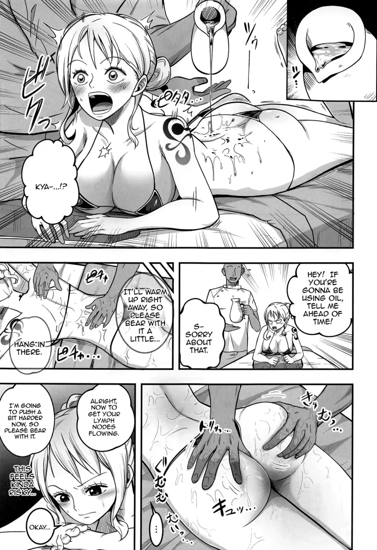 Nami-san, How Would You Like An Oil Massage After Your Bath? | Nami-san Ofuro no Ato ni Oil Massage wa Ikaga? porn comic picture 6