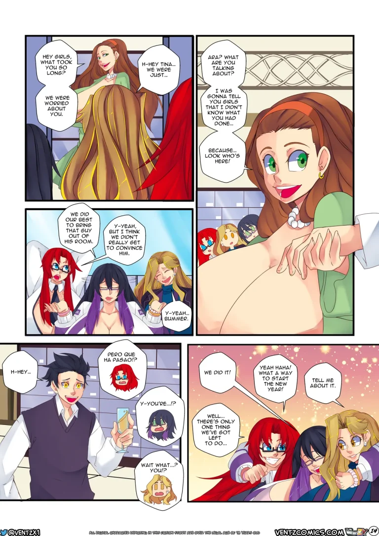Naughty New Year's Eve porn comic picture 16