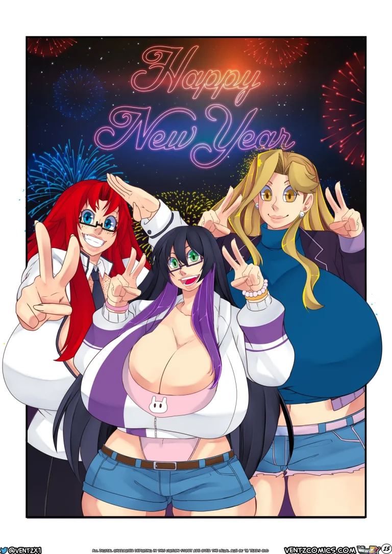 Naughty New Year's Eve porn comic picture 17