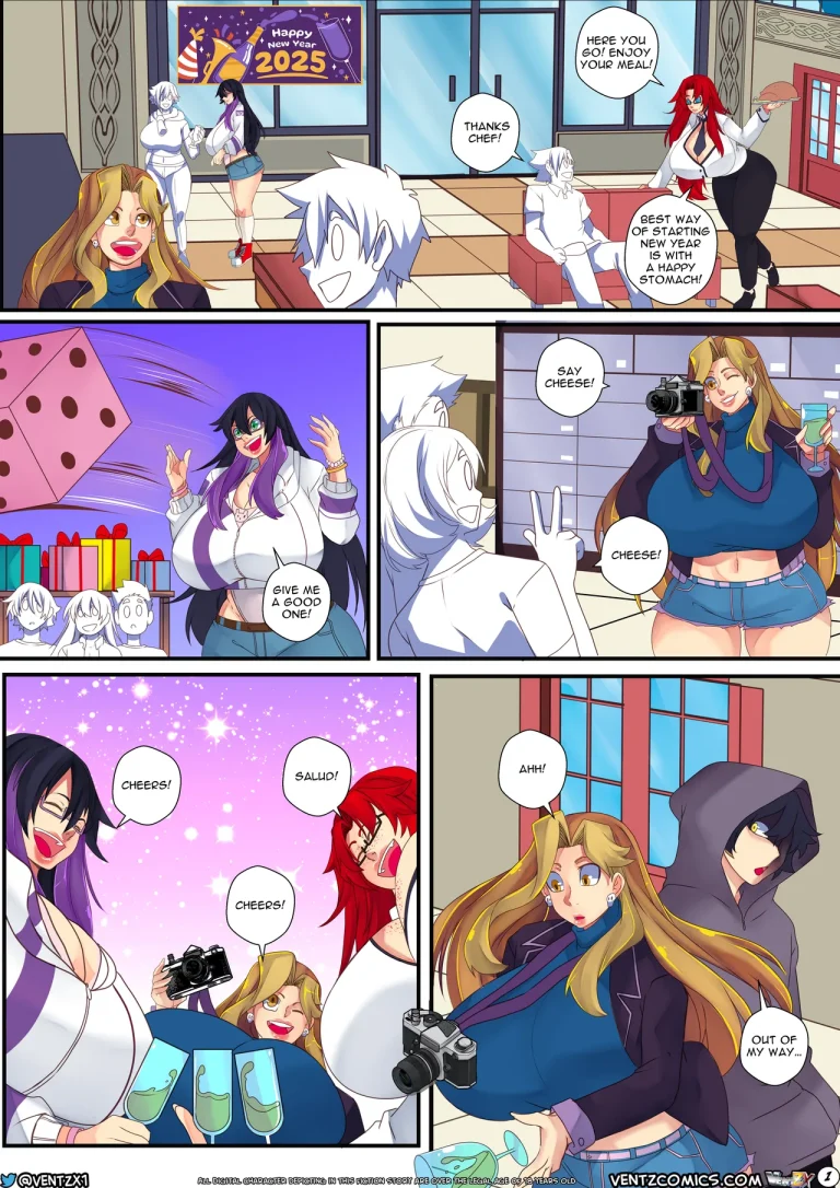 Naughty New Year's Eve porn comic picture 3