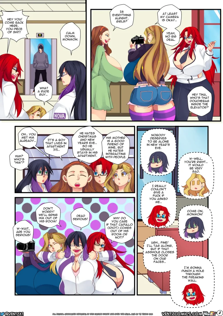 Naughty New Year's Eve porn comic picture 4