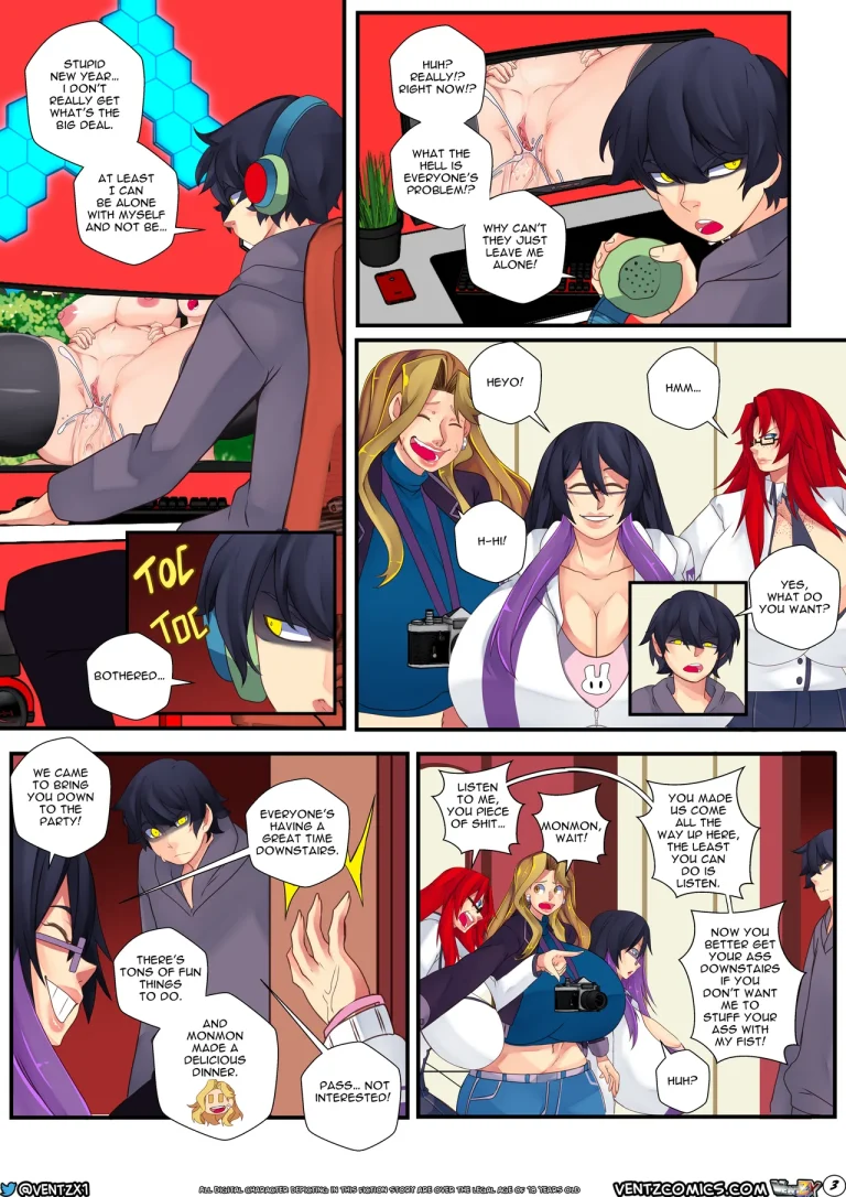 Naughty New Year's Eve porn comic picture 5