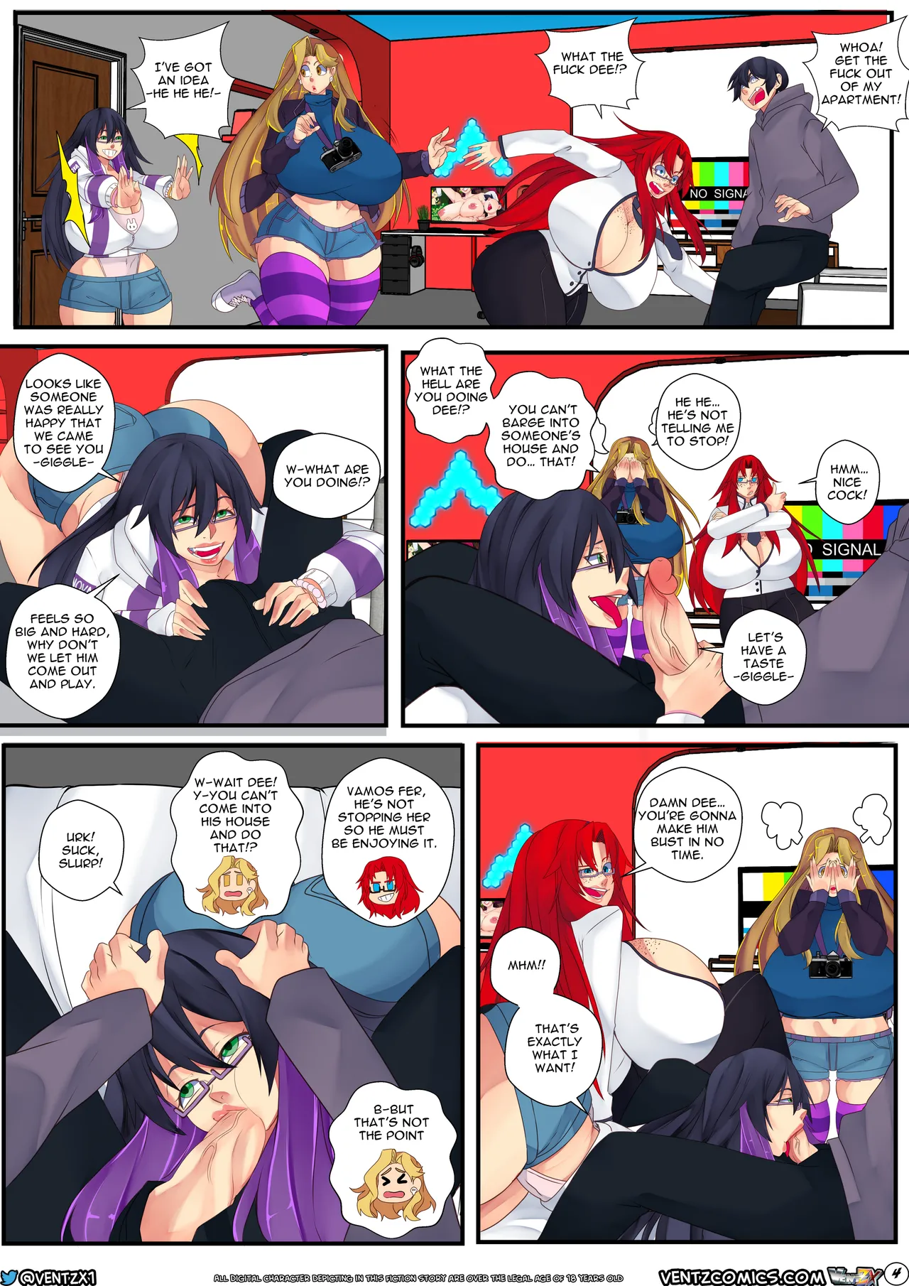 Naughty New Year's Eve porn comic picture 6
