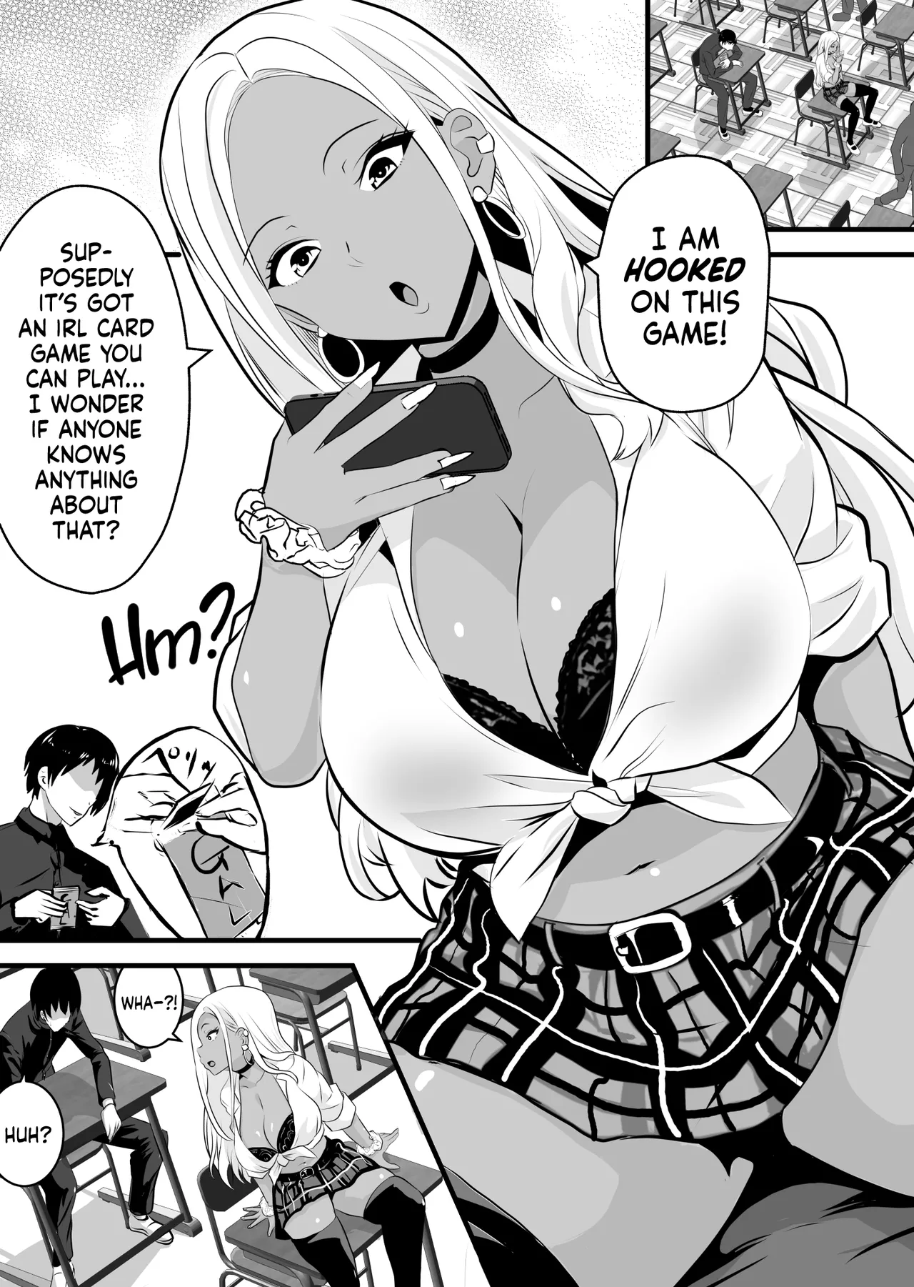 Nerd-Friendly Choco-Gyaru Will Trade Sex For Rare Cards | Otaku ni Yasashii Kuro Gal ga Rare Card to Koukan de Sex Sasetekureru porn comic picture 2