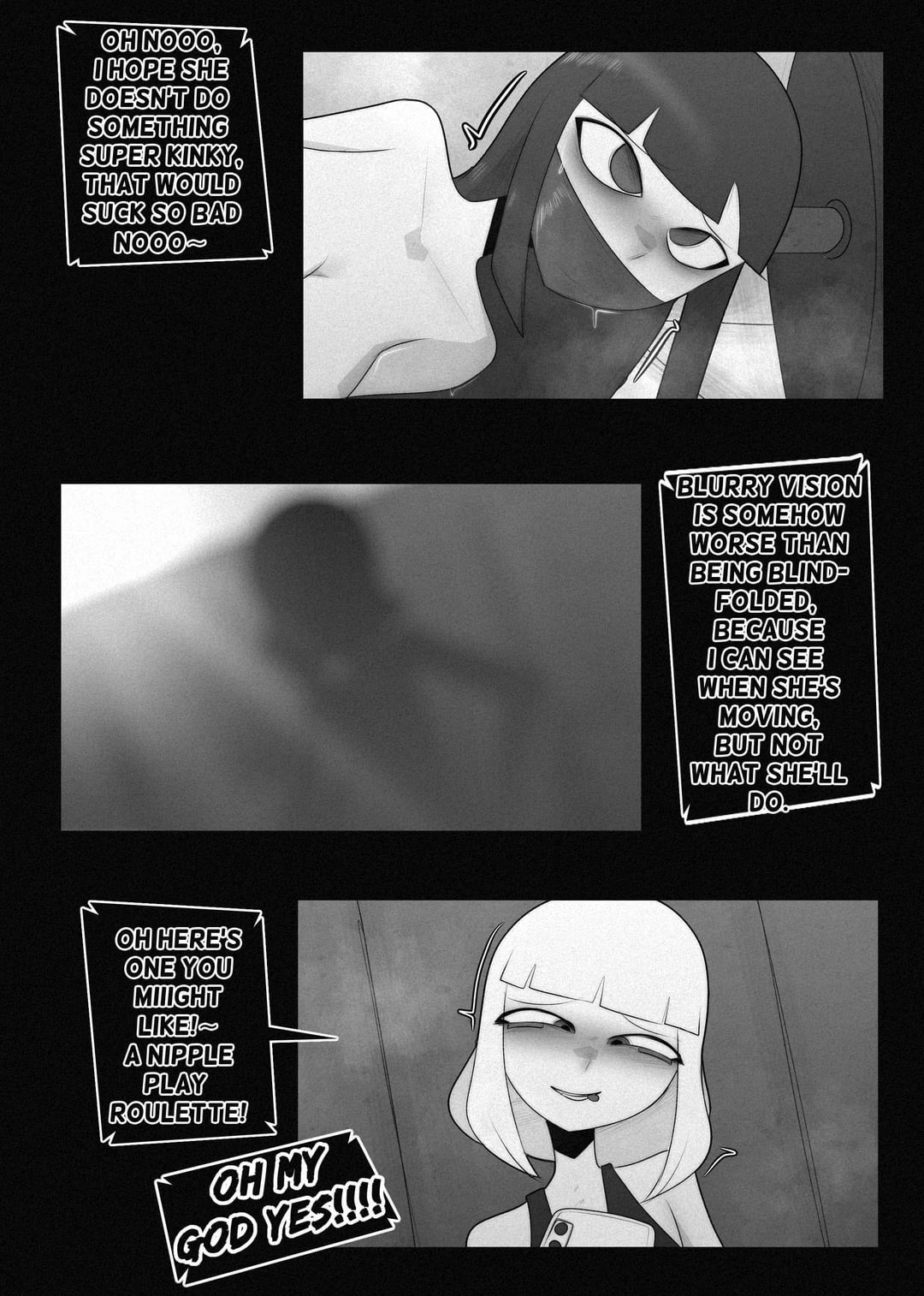 Nerd tries a public self bondage roulette porn comic picture 16