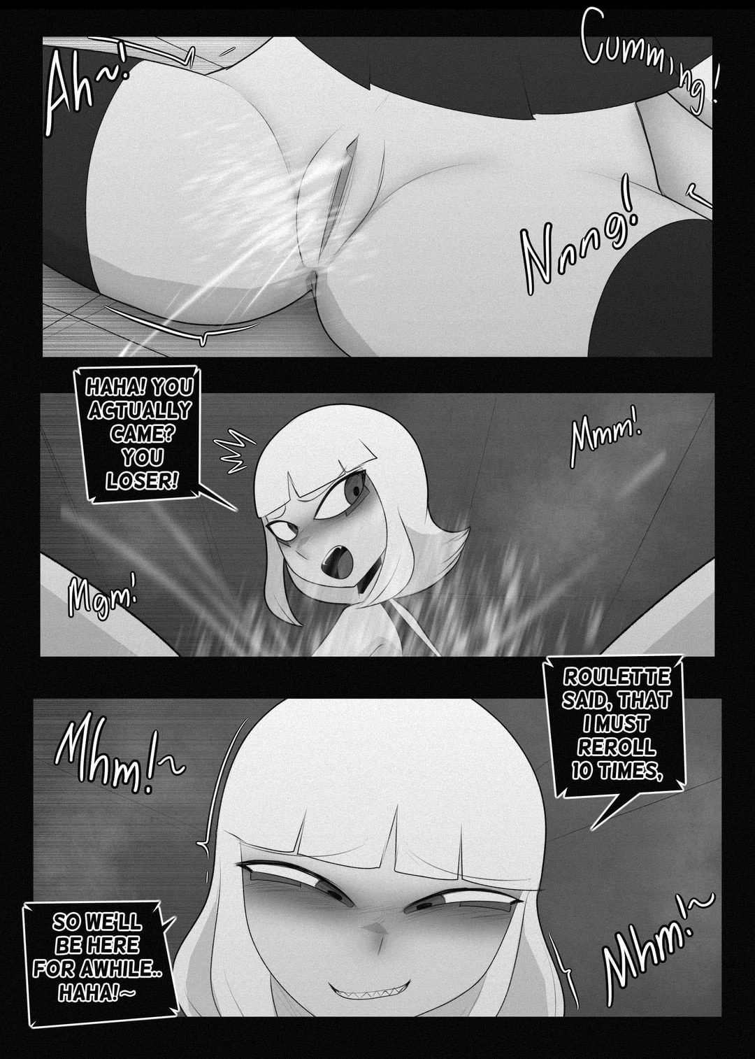 Nerd tries a public self bondage roulette porn comic picture 19