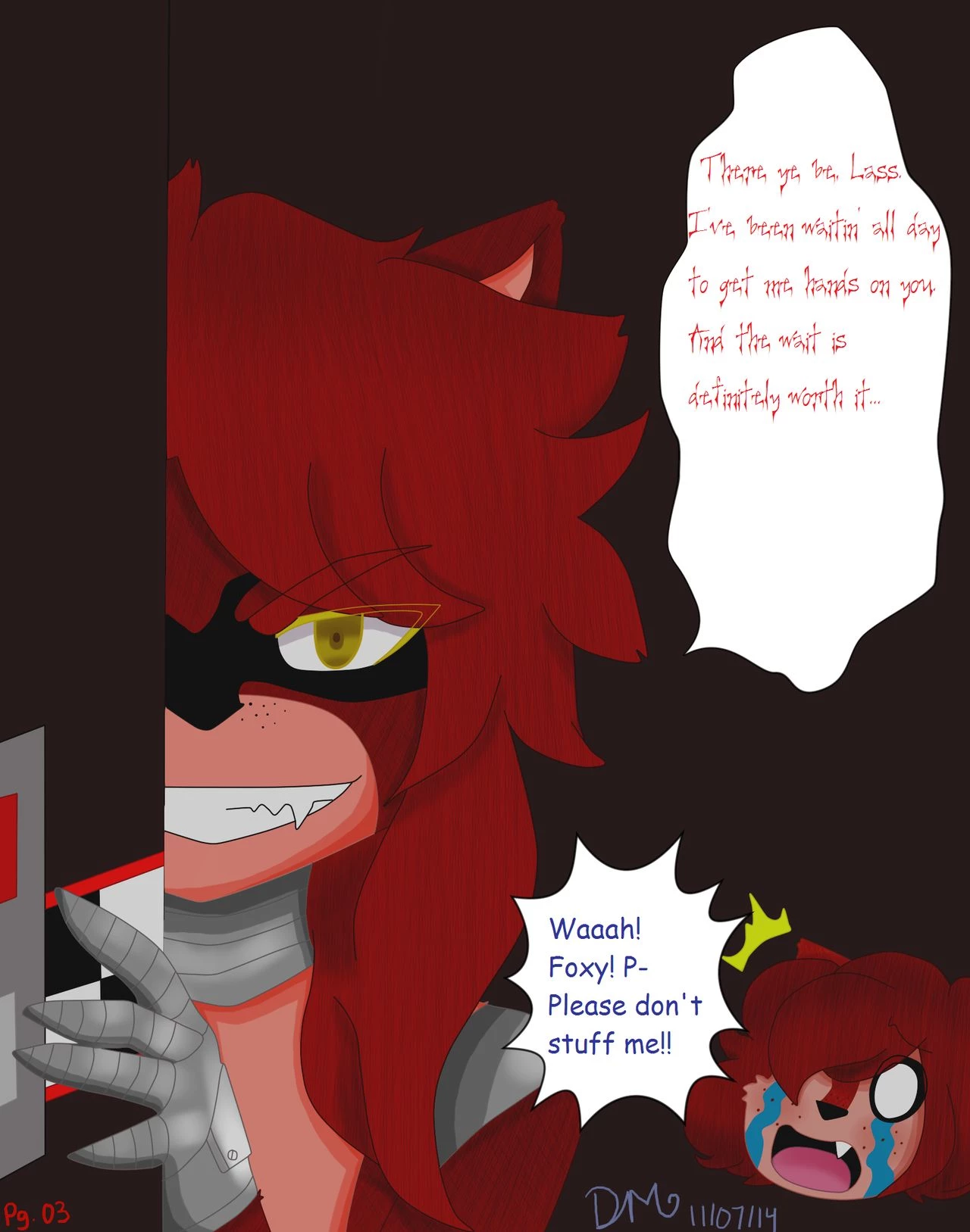 Night 2: Foxy x Jasmine porn comic picture 3