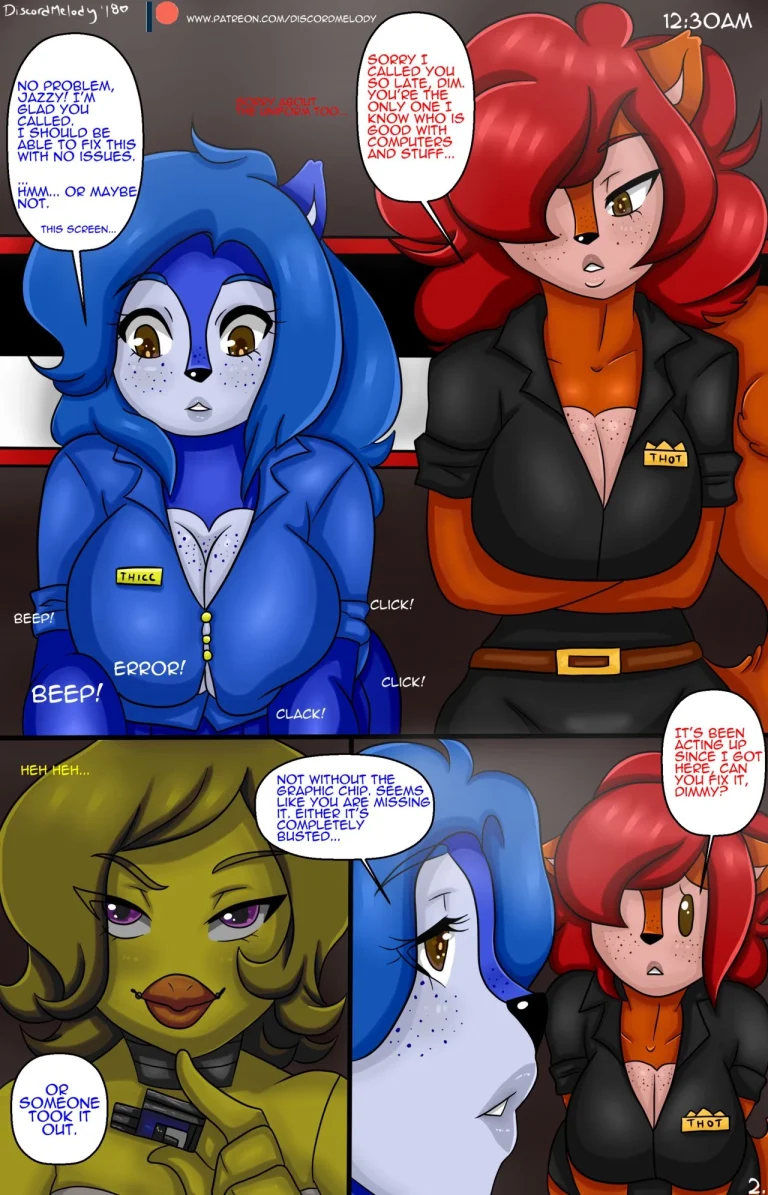 Night 3: Chica x Jasmine porn comic picture 2