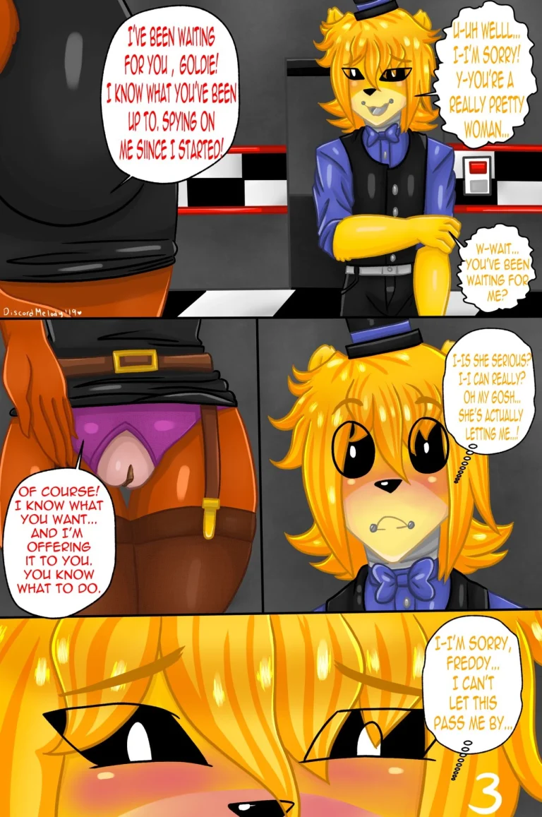 Night 4: Golden Freddy x Jasmine porn comic picture 4