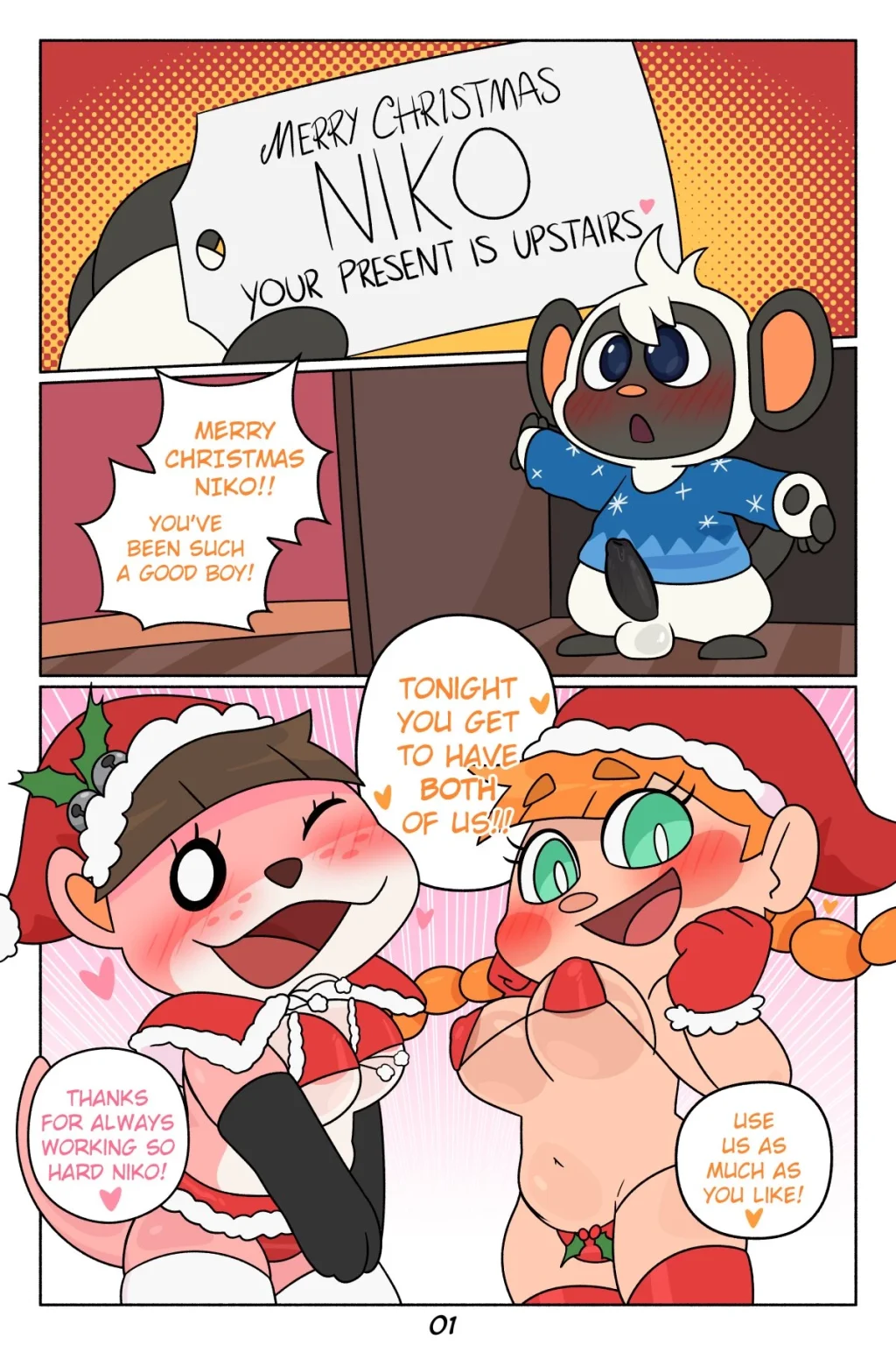 Niko's Christmas porn comic picture 1