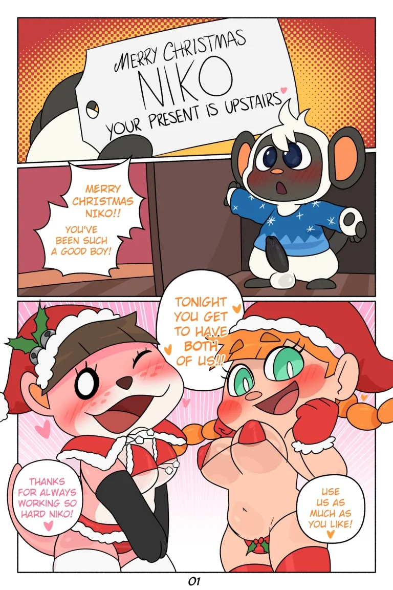 Niko's Christmas porn comic picture 1