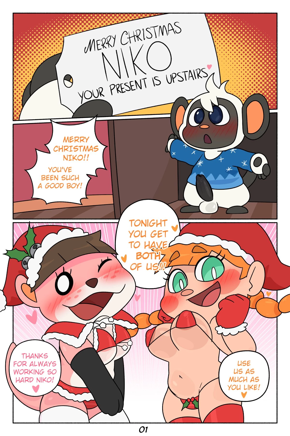 Niko's Christmas porn comic picture 1