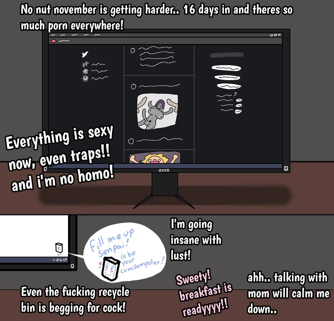 No Nut November: Mom x Son Love Story porn comic picture 2