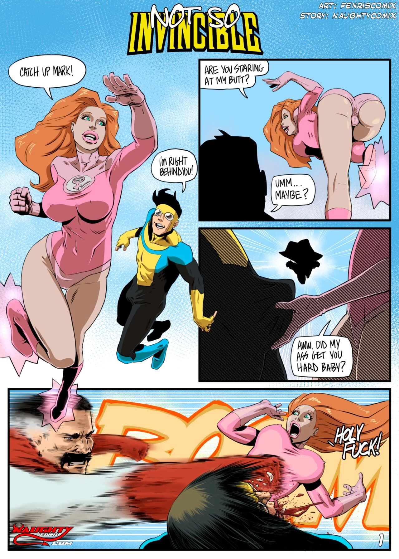 Not so Invincible porn comic picture 1