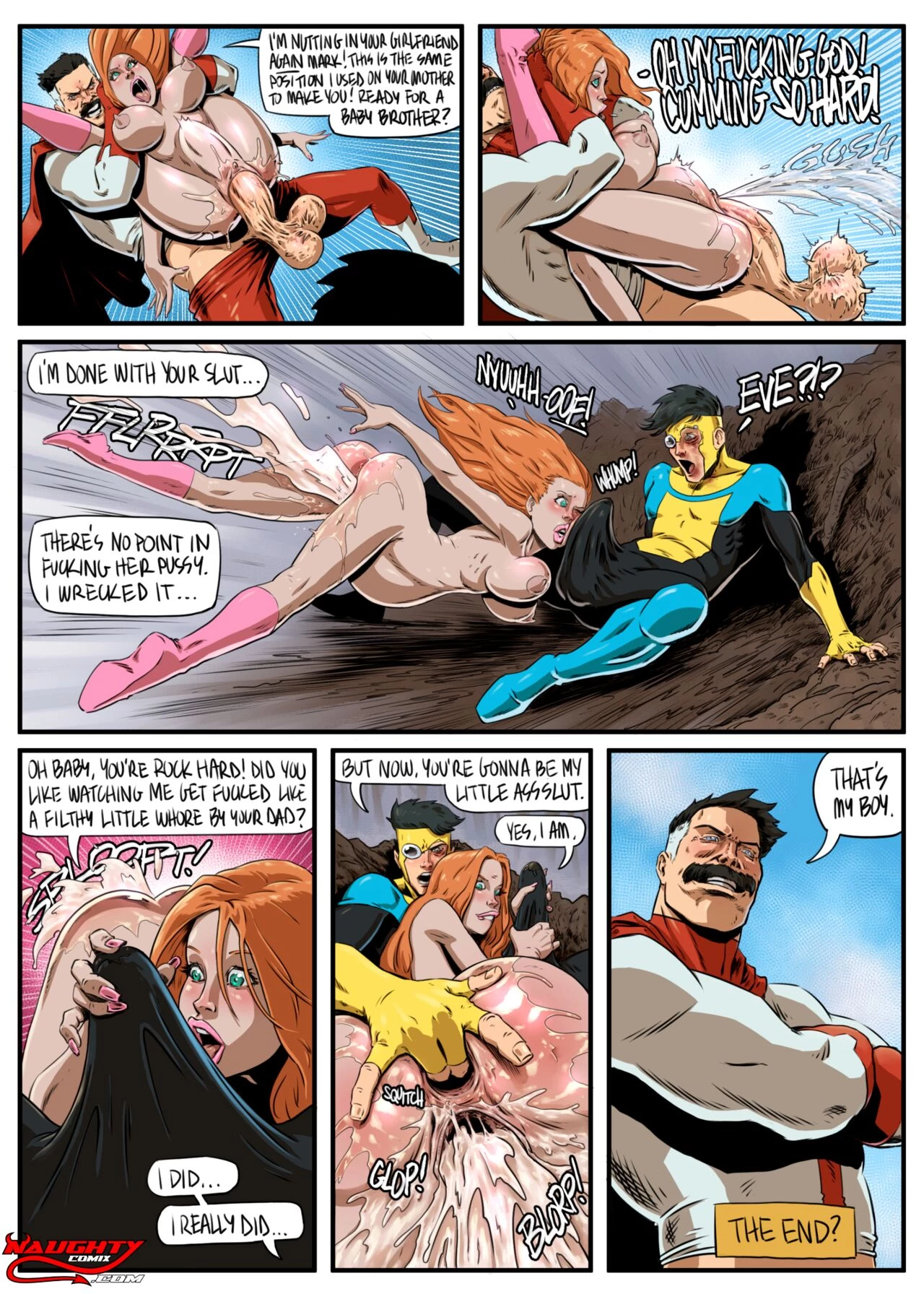 Not so Invincible porn comic picture 4