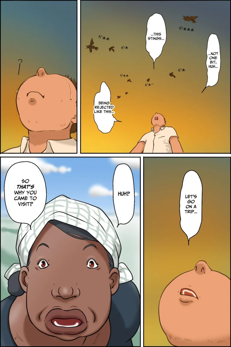 Oba-chan ni Ai ni Inaka ni Ikou! 1 and 2 porn comic picture 3