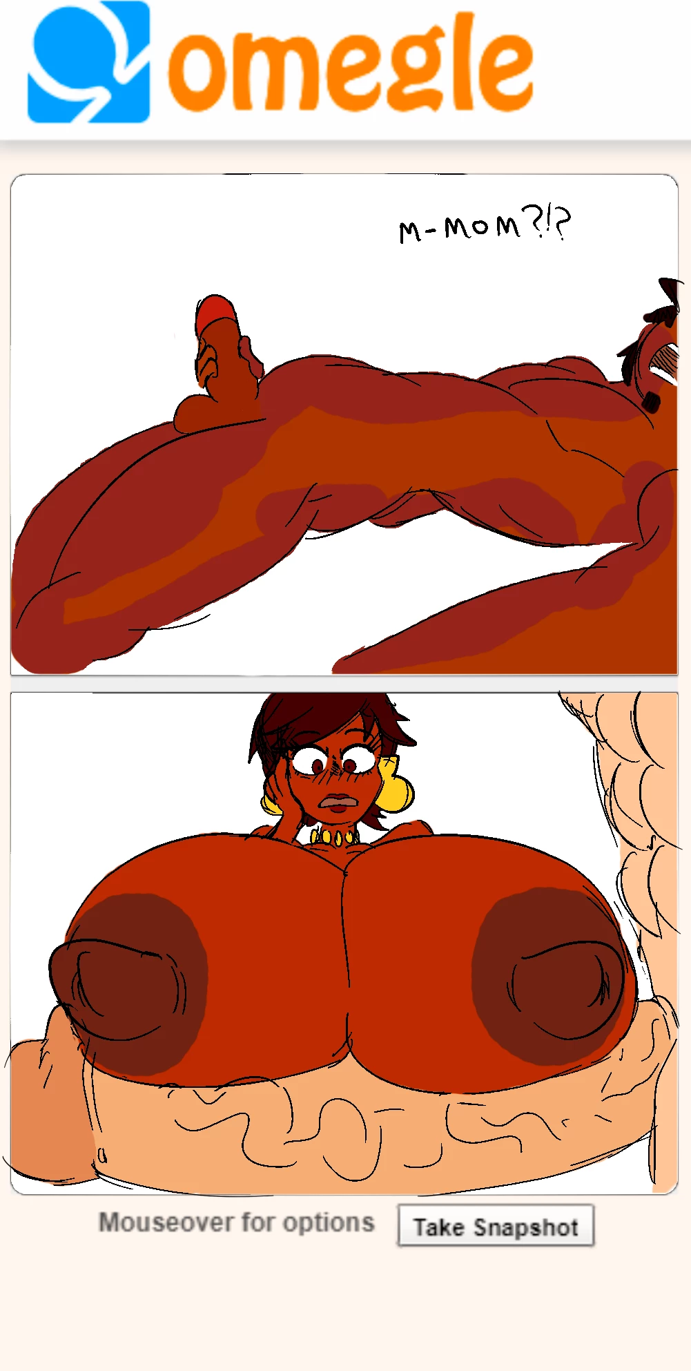 Omegle Surprise porn comic picture 1