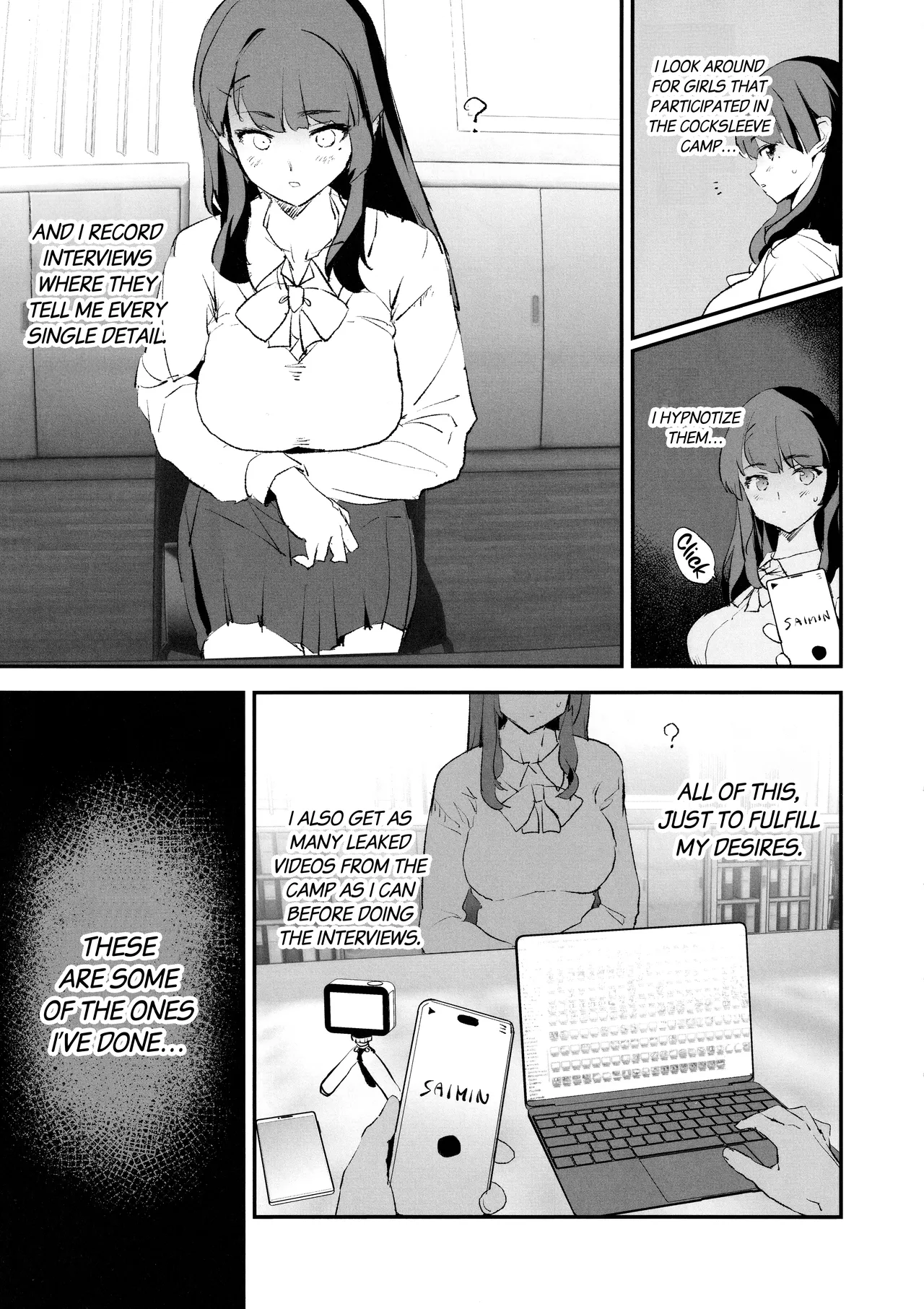 Onaho Gasshuku Saimin Dosukebe Interview + Omake porn comic picture 4