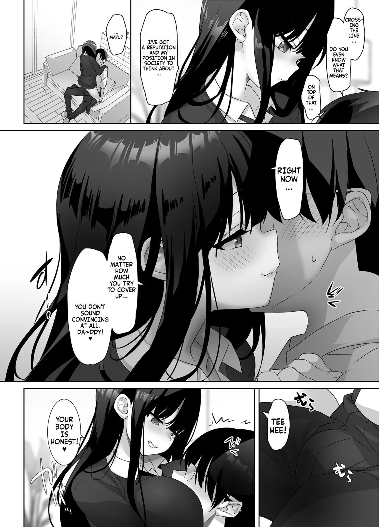 Once a big tittied High-School Girl goes all out, her Daddy can't escape! | Kyonyuu JK ga Honki o Dashitara, Papa wa Mou Nigerarenai porn comic picture 9