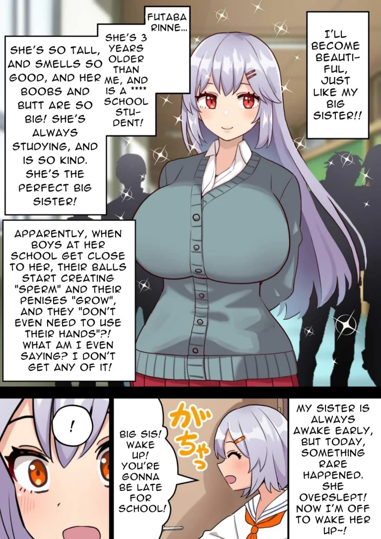 One Day, I Want To Be My Big Sister's Onahole | Imouto o Chinpo Case ni Suru Koutense Futanari Onee-chan no Hanashi porn comic picture 4