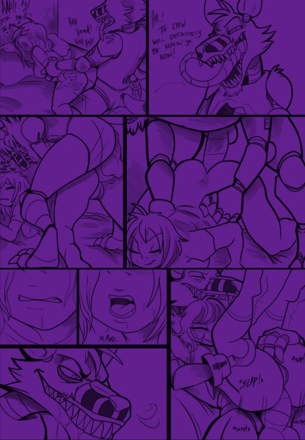 One night with Nightmare Foxy porn comic picture 13
