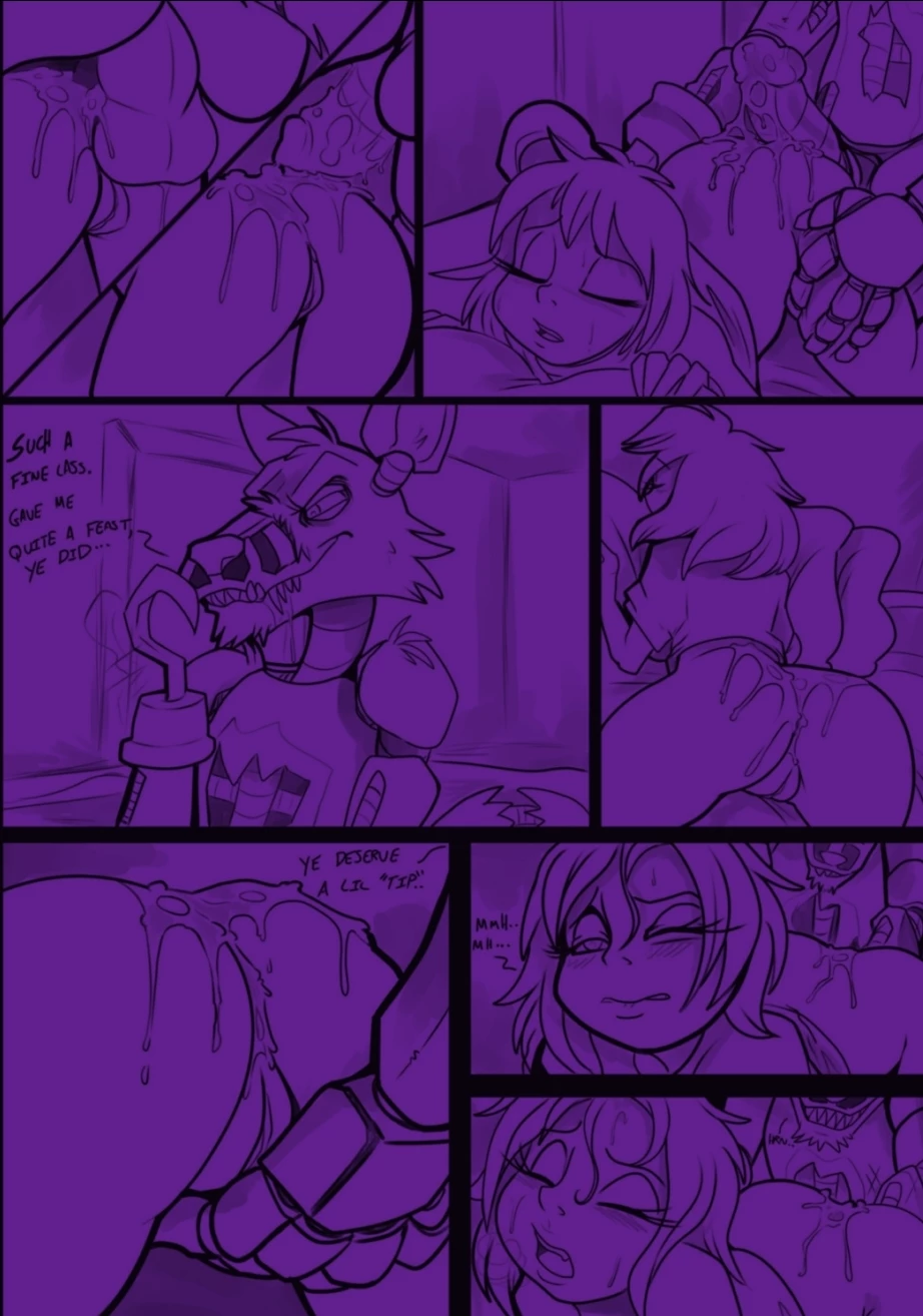 One night with Nightmare Foxy porn comic picture 15