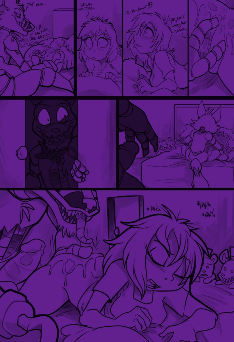One night with Nightmare Foxy porn comic picture 16