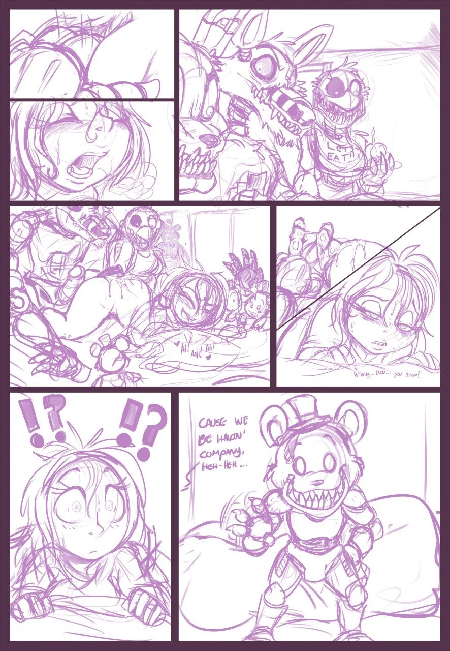One night with Nightmare Foxy porn comic picture 17