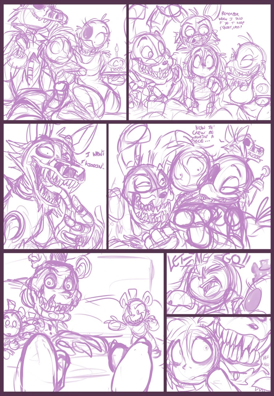 One night with Nightmare Foxy porn comic picture 18