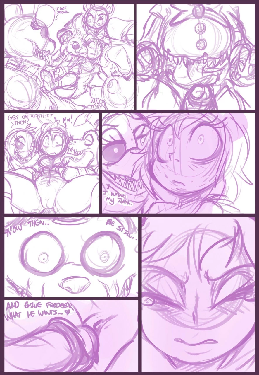 One night with Nightmare Foxy porn comic picture 19