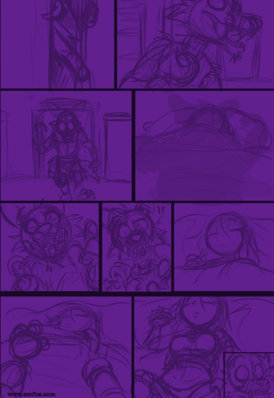One night with Nightmare Foxy porn comic picture 2
