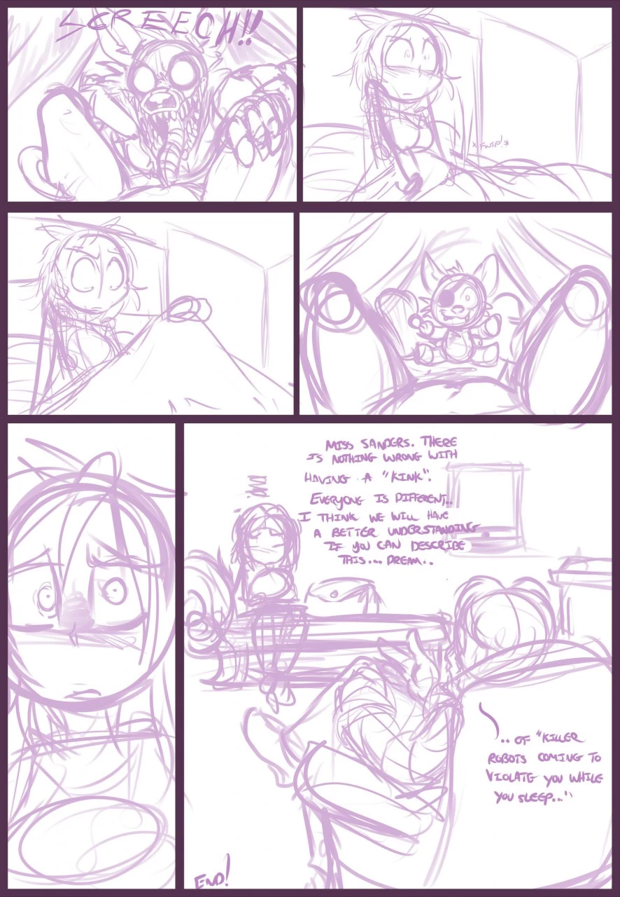 One night with Nightmare Foxy porn comic picture 21