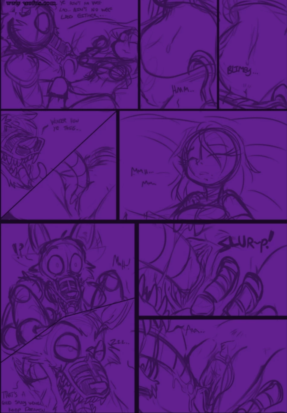One night with Nightmare Foxy porn comic picture 3
