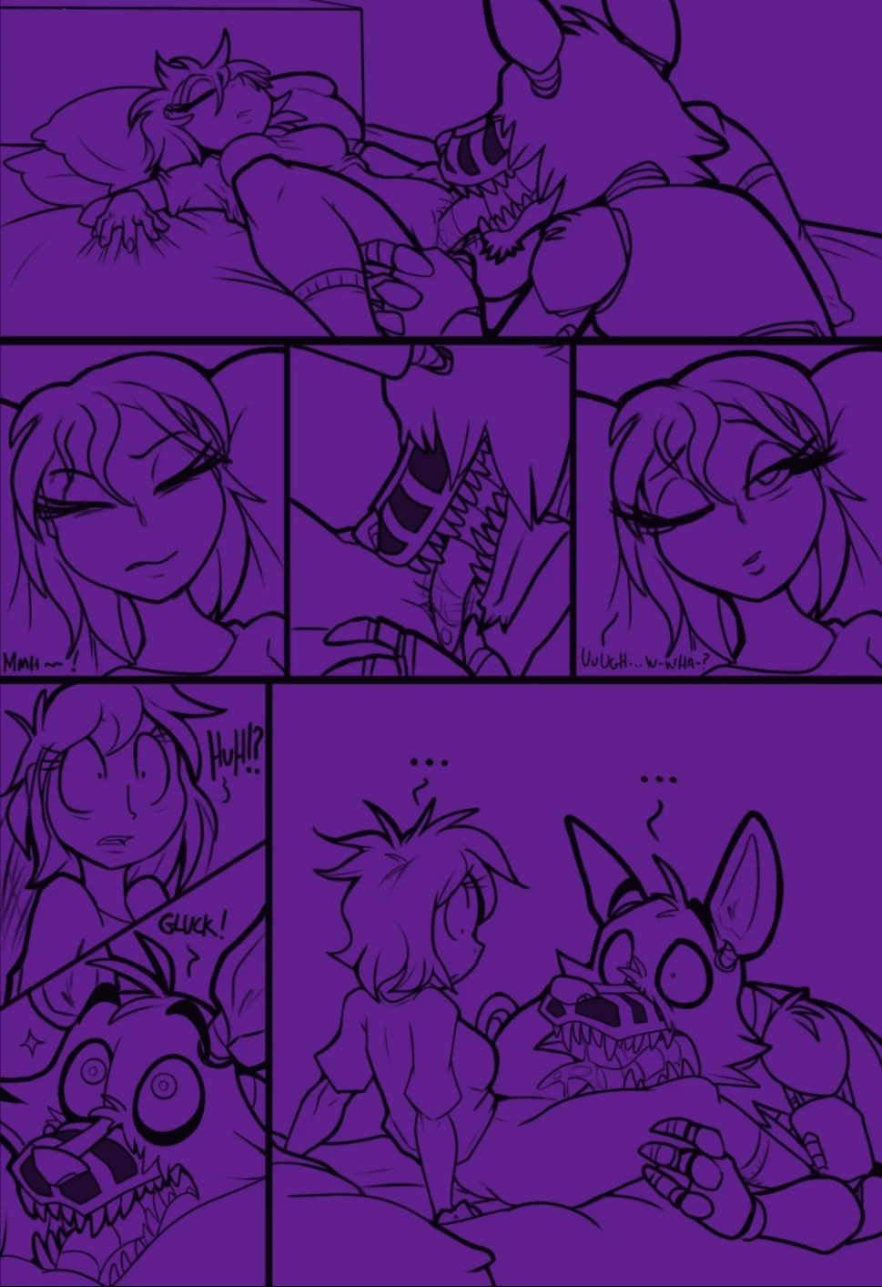 One night with Nightmare Foxy porn comic picture 4
