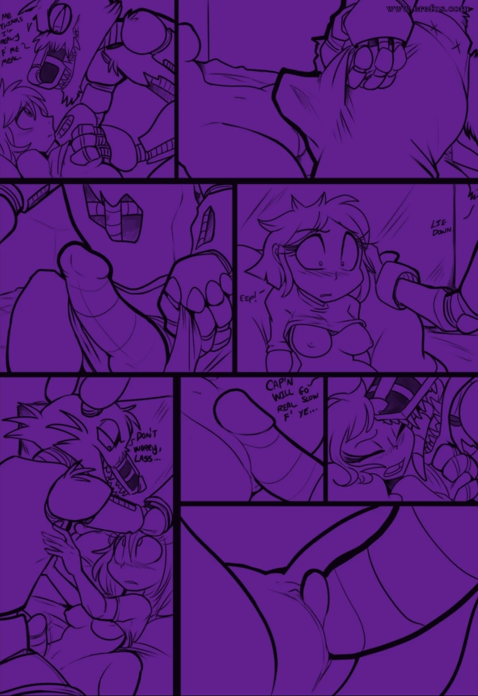 One night with Nightmare Foxy porn comic picture 7