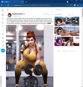 OverWhore: Brigitte - Gym Slut porn comic picture 1