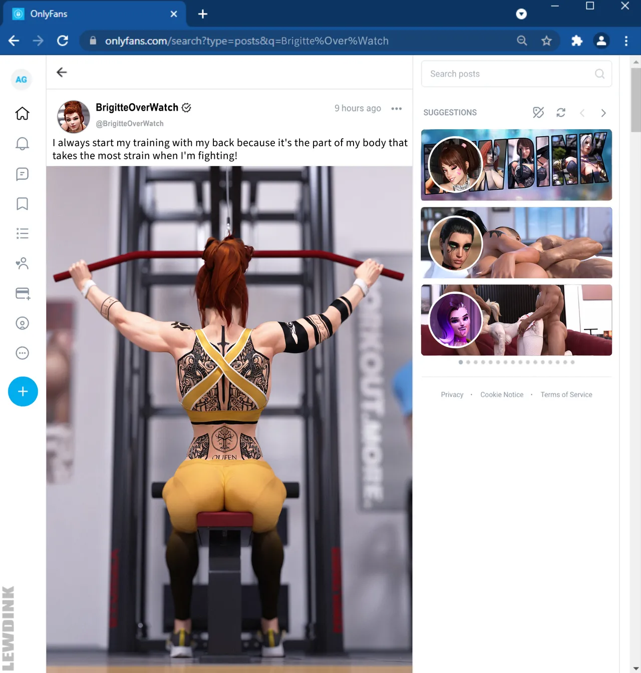 OverWhore: Brigitte - Gym Slut porn comic picture 3