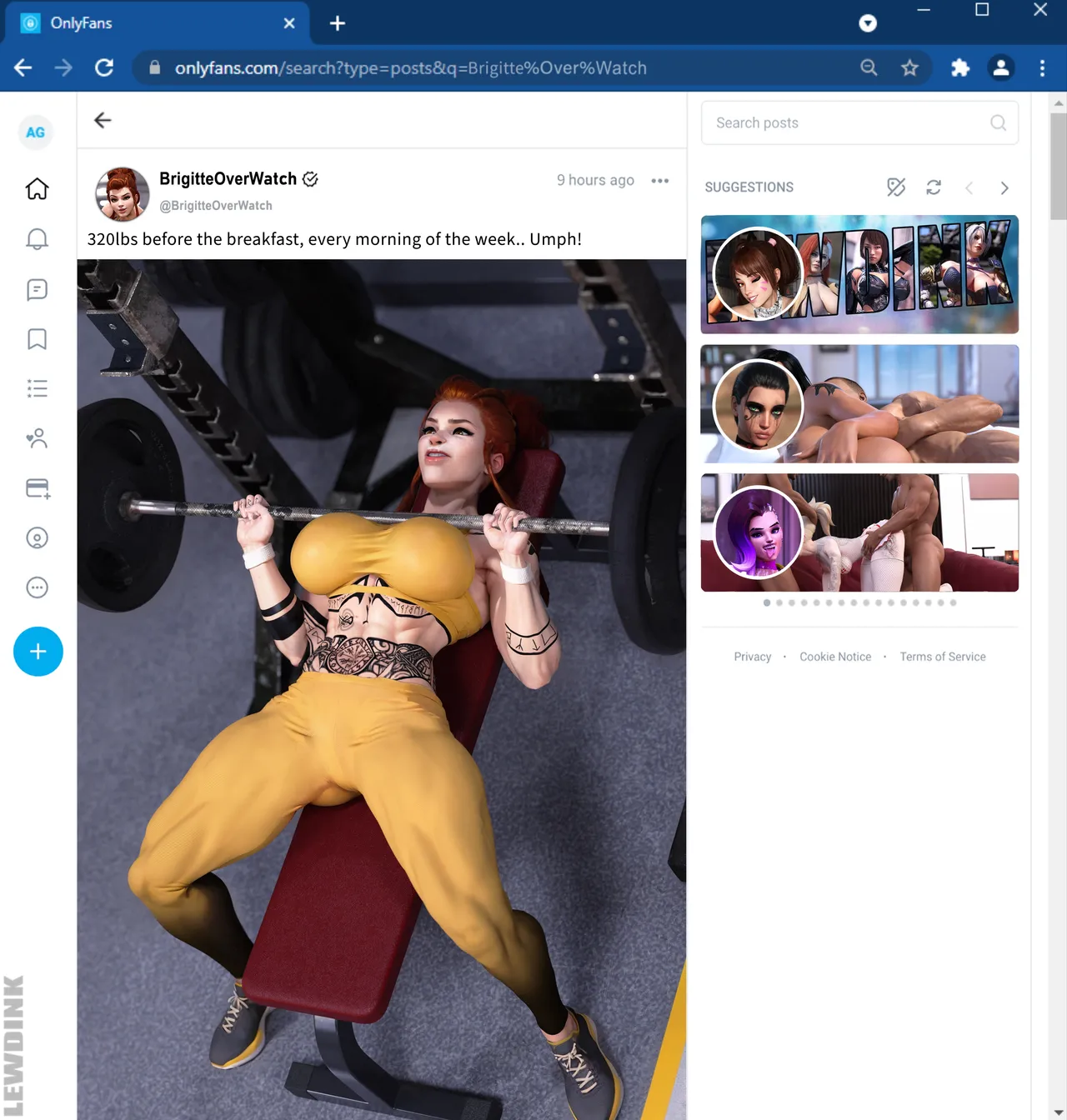 OverWhore: Brigitte - Gym Slut porn comic picture 5