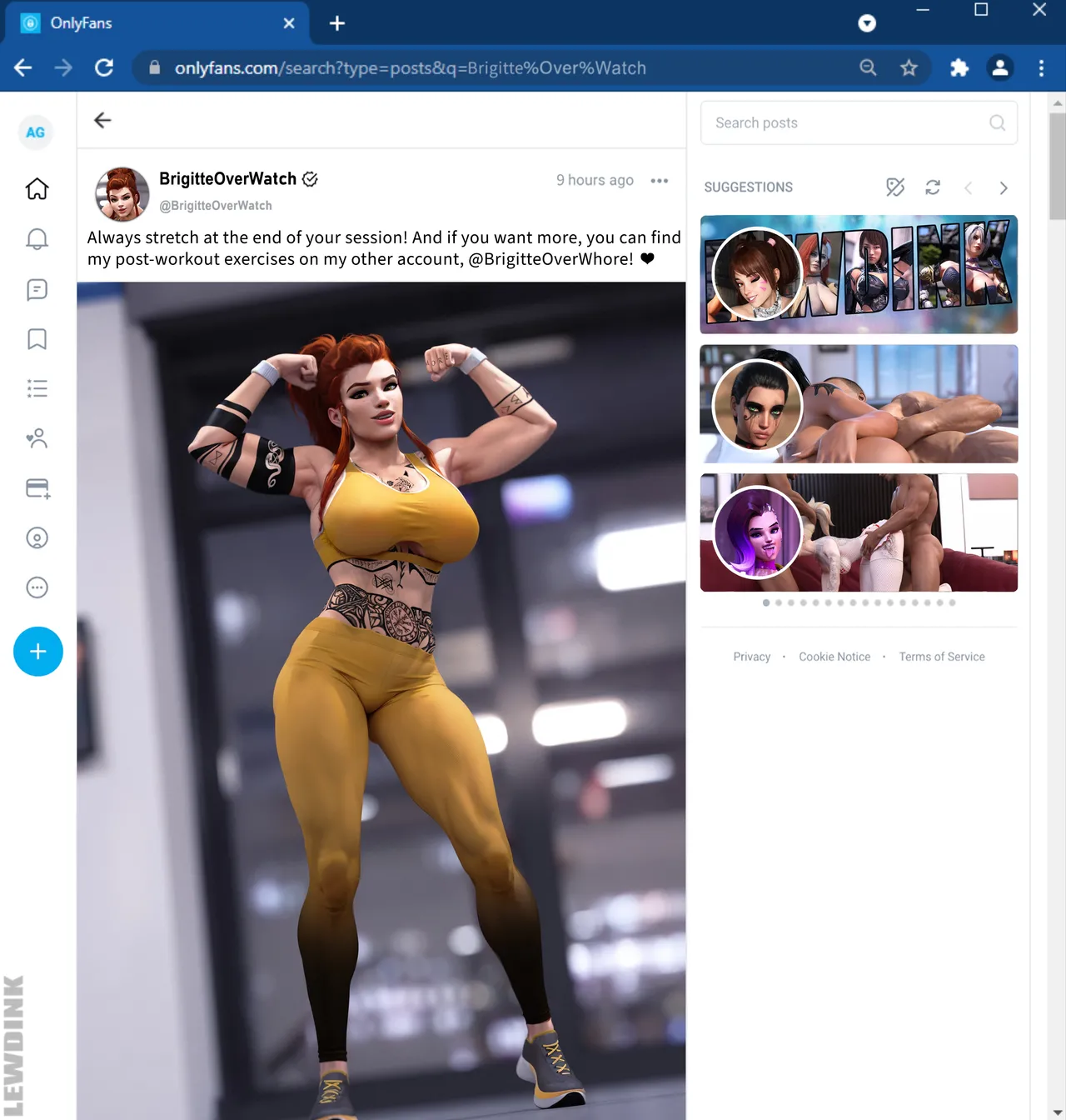 OverWhore: Brigitte - Gym Slut porn comic picture 7