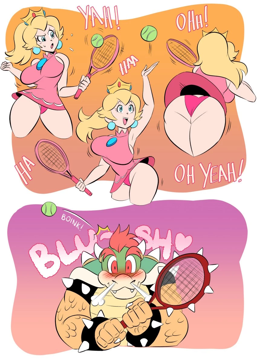 Peach and Bowser porn comic picture 1