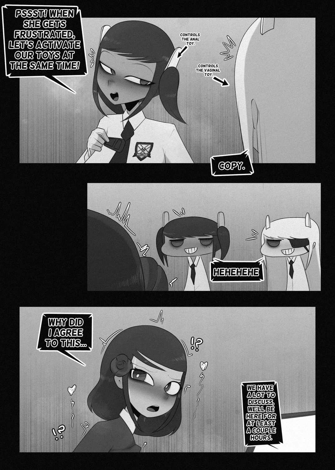 Playing a bondage game during an online meeting porn comic picture 8
