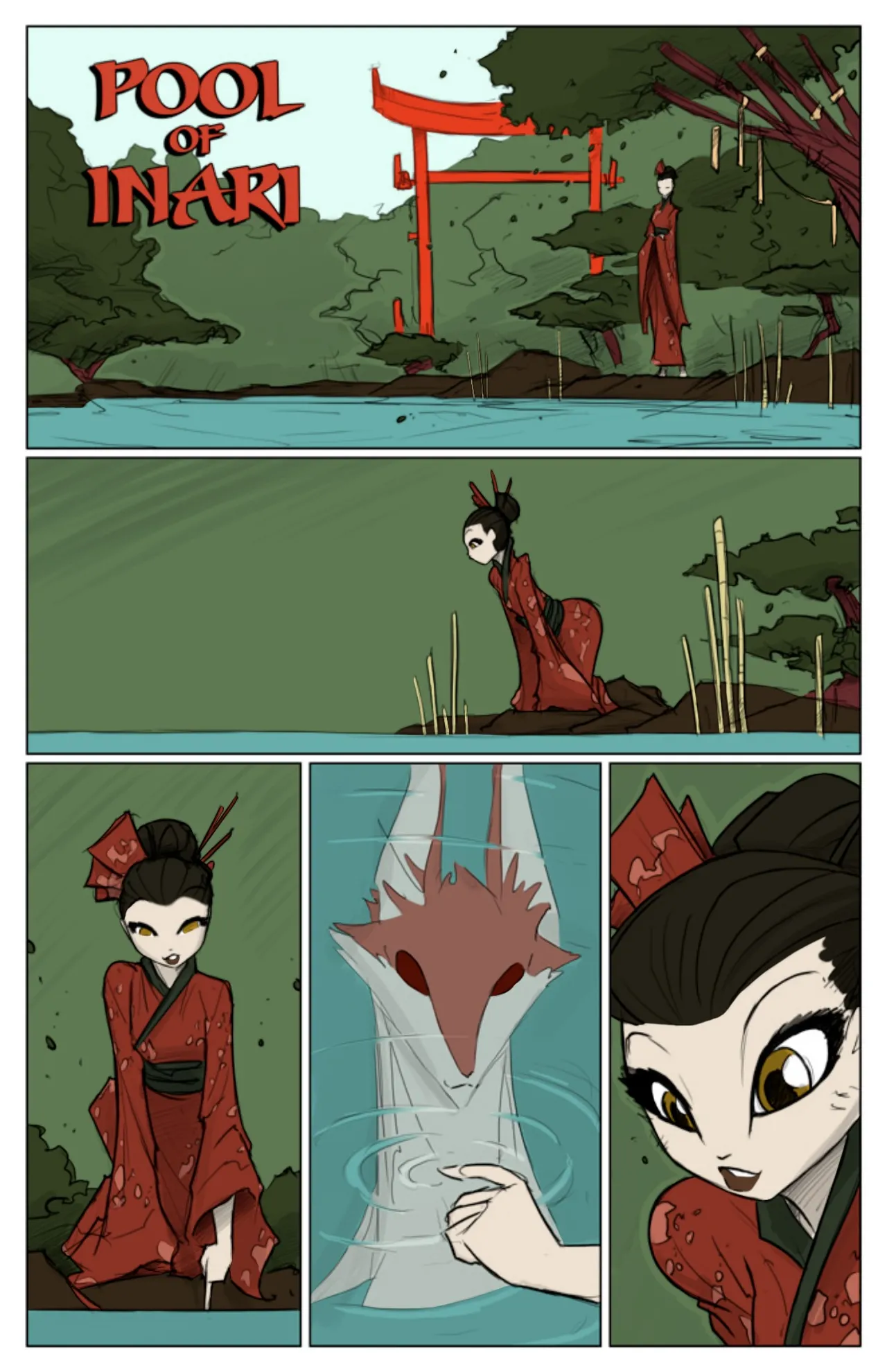 Pool of Inari porn comic picture 1