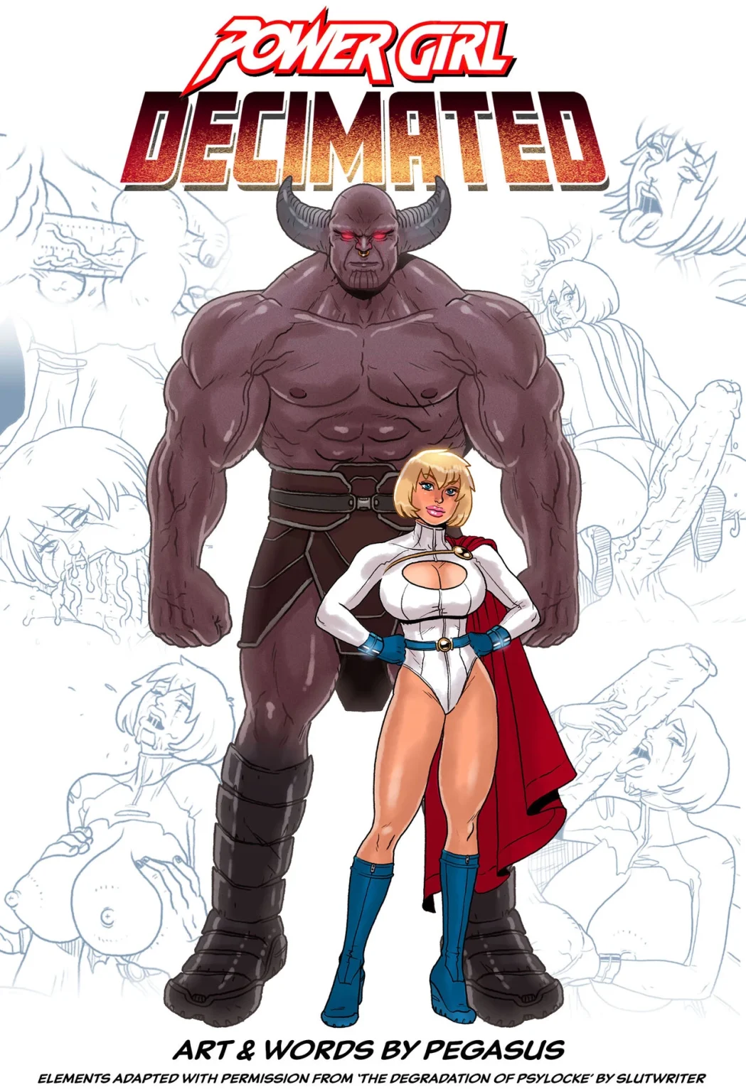 Power Girl Decimated porn comic picture 1